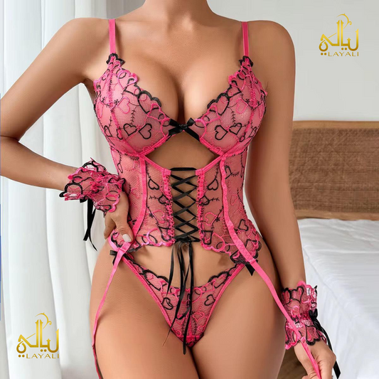 Layali Cœur Tissé 💘🌼🦋 4 Pièces 🍒🌙